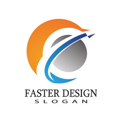 Faster Logo Template vector icon illustration design