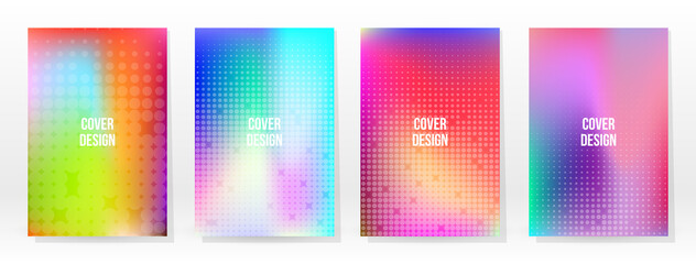 Minimal Poster. Pastel Soft. Rainbow Gradient Set