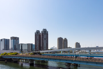 Fototapeta premium (東京都ｰ都市風景)お台場夢の大橋から見る風景１３