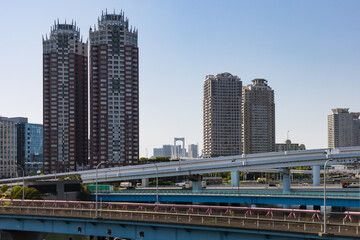 Fototapeta na wymiar (東京都ｰ都市風景)お台場夢の大橋から見る風景１４