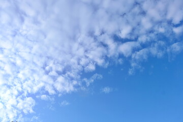A skyscape with summer blue sky and clouds