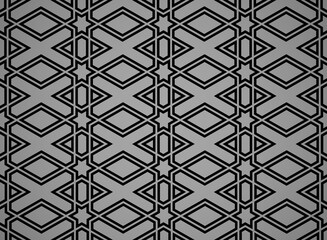 Abstract geometric pattern. A seamless vector background. Black and gray ornament. Graphic modern pattern. Simple lattice graphic design