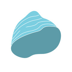 Beautiful curly seashell on an isolated background. Malyusk in the sink.