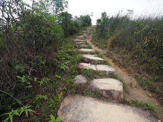 Scenic hiking trail in Hong Kong, Lung Ha Wan.