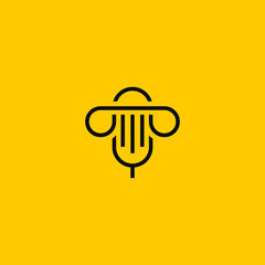 bee logo and icon design vector template