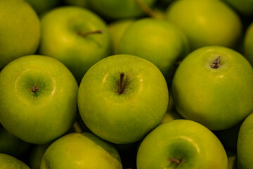 green apples background.