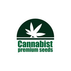 cannabis design logo vector. illustration cannabis logo business.