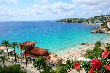         Cala Mayor, beach and resorts, Palma de Mallorca, Spain