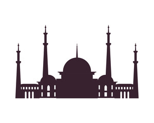 silhouette muslim temple
