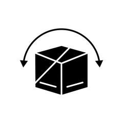 Cargo box icon. icon do not be reversed. Editable stroke. Design template vector