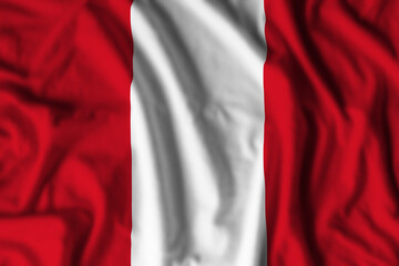 Peru flag realistic waving