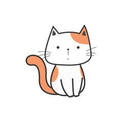 Doodle illustration cat vector graphics