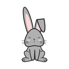 Fototapeta na wymiar Doodle illustration rabbit vector graphics