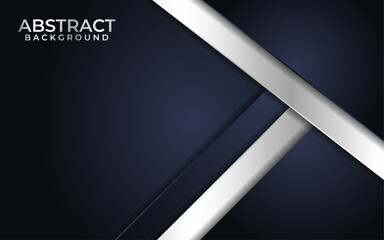 Abstract Navy background with silver line decoration.