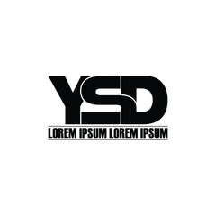 YSD letter monogram logo design vector