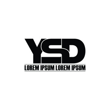 YSD letter monogram logo design vector