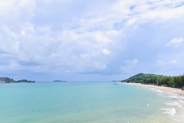 Scenery of Sairee Beach in Chumphon Province, Southern Thailand