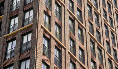 Obraz premium July 2020. London. Architecture and office windows in King Cross, London, England, UK