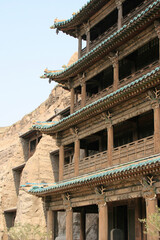 Fototapeta na wymiar at yungang caves in datong in china 