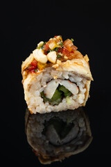 
Sushi with salsa sauce