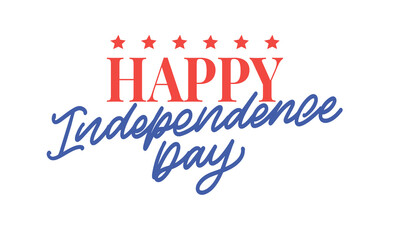 4th of july independence day lettering background