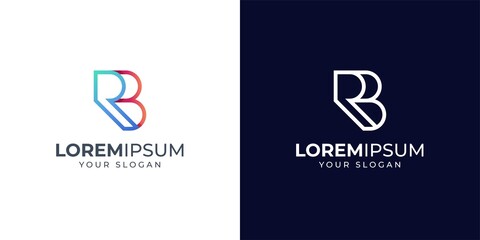 Monogram RB logo design inspiration. B R . RB logo