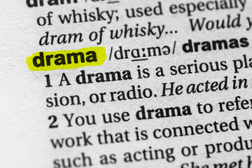 Highlighted word drama concept and meaning