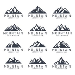 Mountain Shape Icon Logo Template