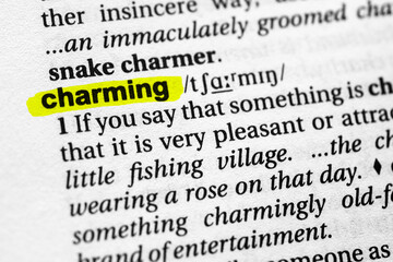 Highlighted word charming concept and meaning