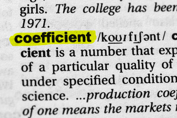 Highlighted word coefficient concept and meaning