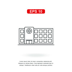 web icon hospital sign isolated on white background. Simple vector illustration.