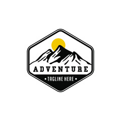 Mountain adventure vector logo tamplate