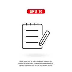 web icon notes sign isolated on white background. Simple vector illustration.