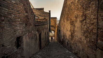 Obraz premium street in the town. Tuscany Italy