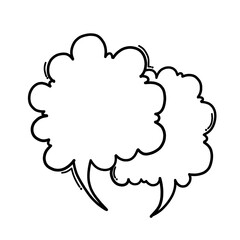 Speech bubble Doodle vector icon. Drawing sketch illustration hand drawn cartoon line eps10