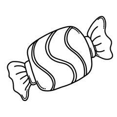 Candy Doodle vector icon. Drawing sketch illustration hand drawn cartoon line eps10