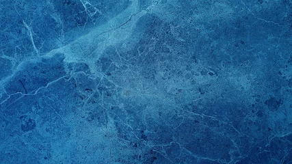 Rolgordijnen luxury Italian blue stone pattern background. blue stone texture background with beautiful soft mineral veins. indigo marble natural pattern for background, exotic abstract limestone. © WONGSAKORN