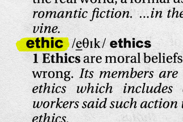 Highlighted word ethic concept and meaning.