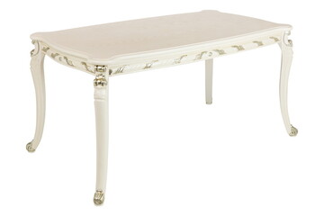 wooden white table furniture insulated