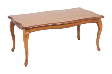 wooden brown table furniture isolated