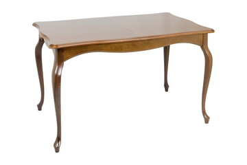 wooden brown table furniture isolated