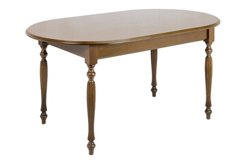 wooden brown table furniture isolated