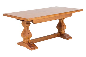 wooden brown table furniture isolated