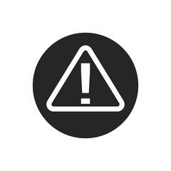 Alert icon, triangle shape with exclamation mark. Vector Illustration.