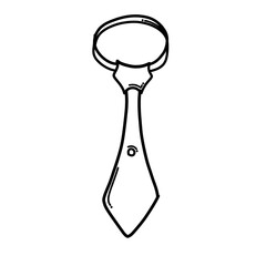 Necktie Doodle vector icon. Drawing sketch illustration hand drawn cartoon line eps10