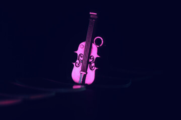 small toy guitar with light effects