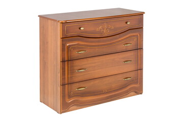 wooden brown furniture bollard in isolation