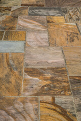 Natural stone walkway vertical view