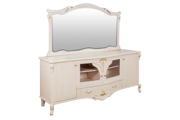 white table dresser with mirror