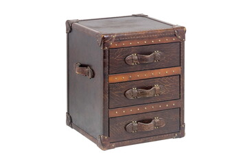 brown leather furniture bollard isolated